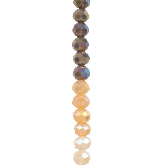 12 Pack: Gray & White Glass Rondelle Beads, 3mm by Bead Landing™